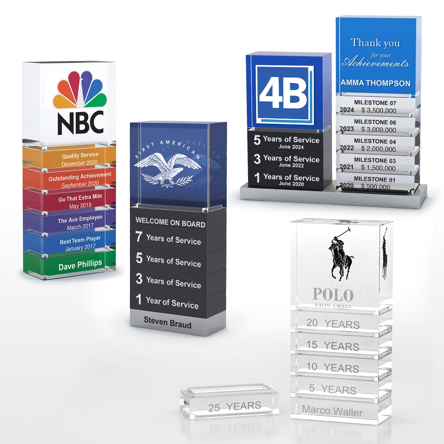 stackable clear acrylic award