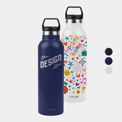 Premium 25 oz TiTUS® Double Wall Stainless Steel Insulated Water Bottle