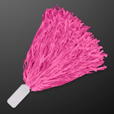 Economy Pink Pom Poms (NON-Light Up) - BLANK
