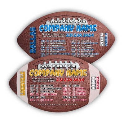 Football Shape Magnet Schedule