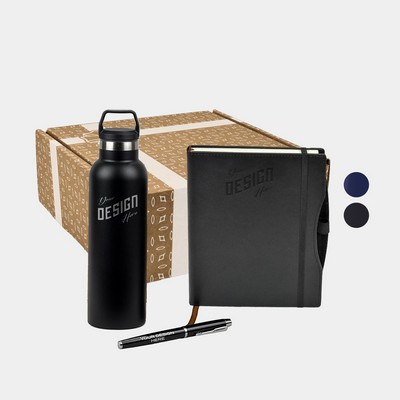 TiTUS® 25 oz Water Bottle, Executive Companion Notebook & Pen Gift Set
